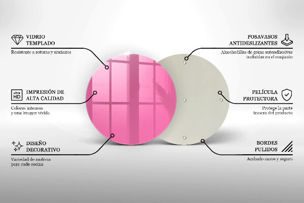 Glas Herdabdeckplatte Pinke Farbe