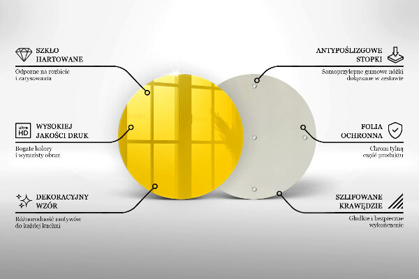 Glas Herdabdeckplatte Gelb