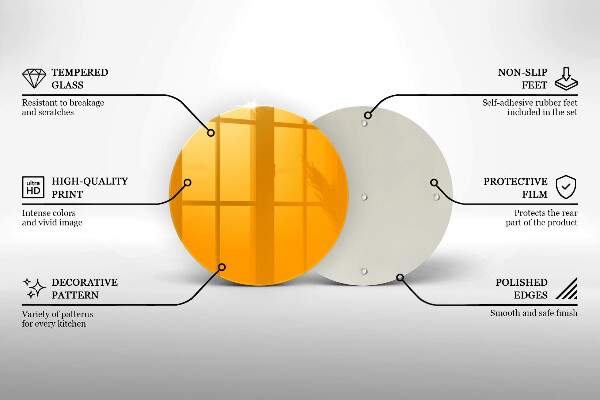 Glas Herdabdeckplatte Dunkelgelbe Farbe