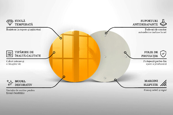 Glas Herdabdeckplatte Dunkelgelbe Farbe