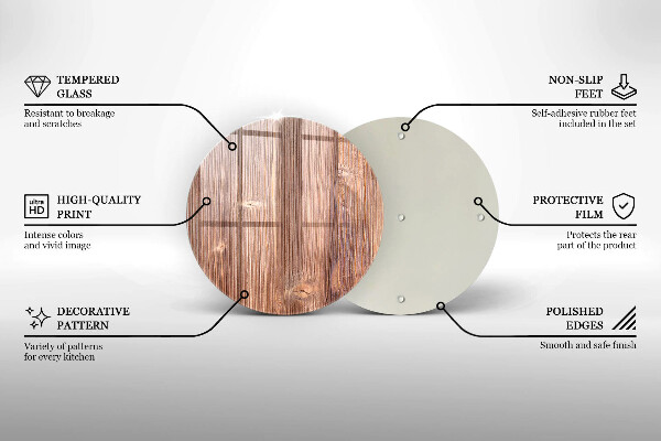 Glas Ceranfeldabdeckung Naturholz