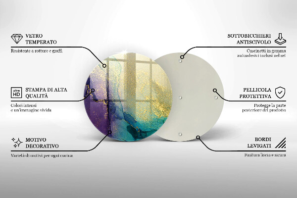Glas Ceranfeldabdeckung Spritzschutz Hintergrund mit Gold
