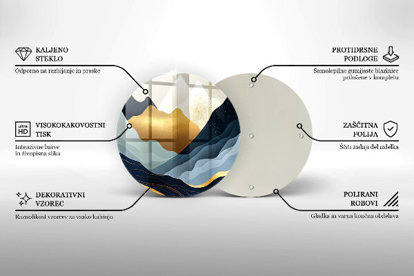 Glas Herdabdeckplatte Abstrakte Berge