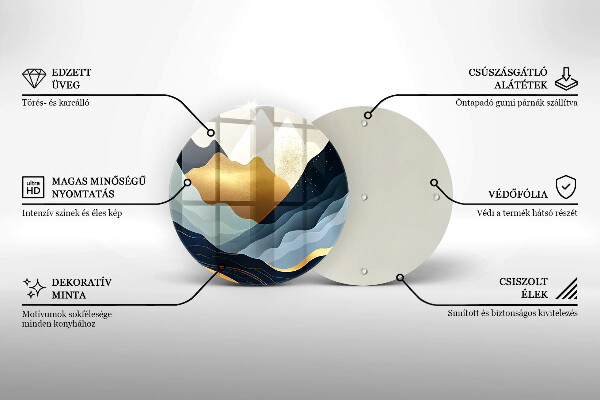Glas Herdabdeckplatte Abstrakte Berge