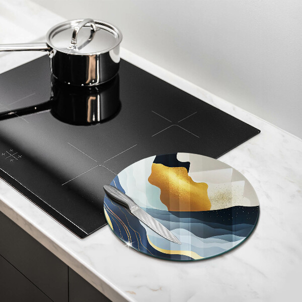 Glas Herdabdeckplatte Abstrakte Berge