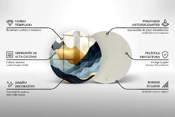 Glas Herdabdeckplatte Abstrakte Berge
