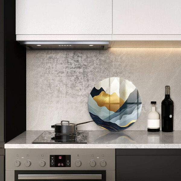 Glas Herdabdeckplatte Abstrakte Berge