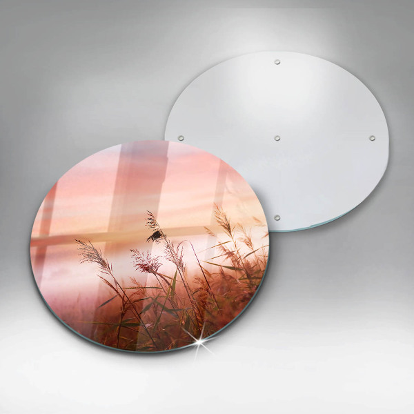 Glas Herdabdeckplatte Landschaft aus Grasfeldern