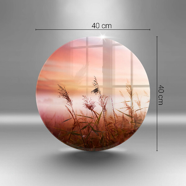 Glas Herdabdeckplatte Landschaft aus Grasfeldern