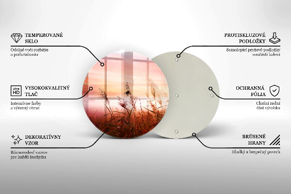 Glas Herdabdeckplatte Landschaft aus Grasfeldern