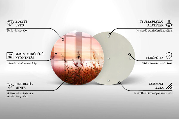 Glas Herdabdeckplatte Landschaft aus Grasfeldern