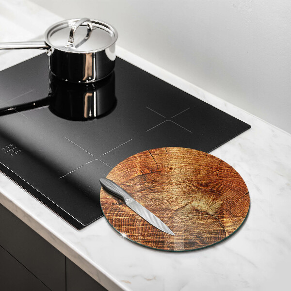 Glas Herdabdeckplatte Holzmaserung des Baumes