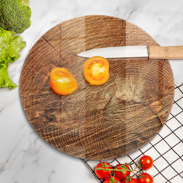 Glas Herdabdeckplatte Holzmaserung des Baumes