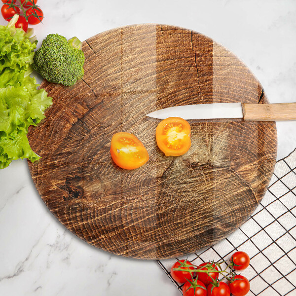 Glas Herdabdeckplatte Holzmaserung des Baumes