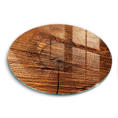 Glas Herdabdeckplatte Holzstruktur