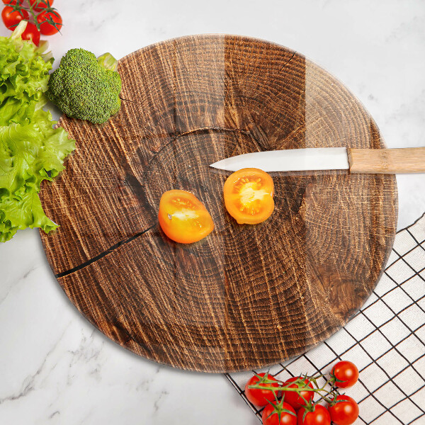 Glas Herdabdeckplatte Holzstruktur