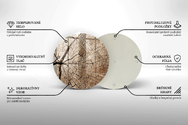 Glas Ceranfeldabdeckung Querschnitt eines Baumes