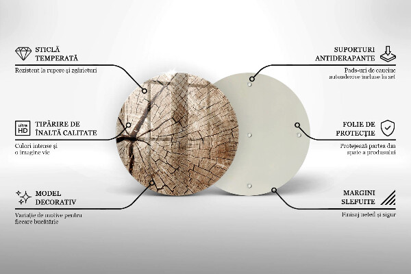 Glas Ceranfeldabdeckung Querschnitt eines Baumes