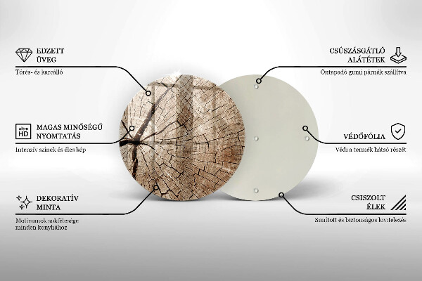 Glas Ceranfeldabdeckung Querschnitt eines Baumes