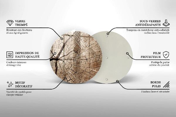 Glas Ceranfeldabdeckung Querschnitt eines Baumes