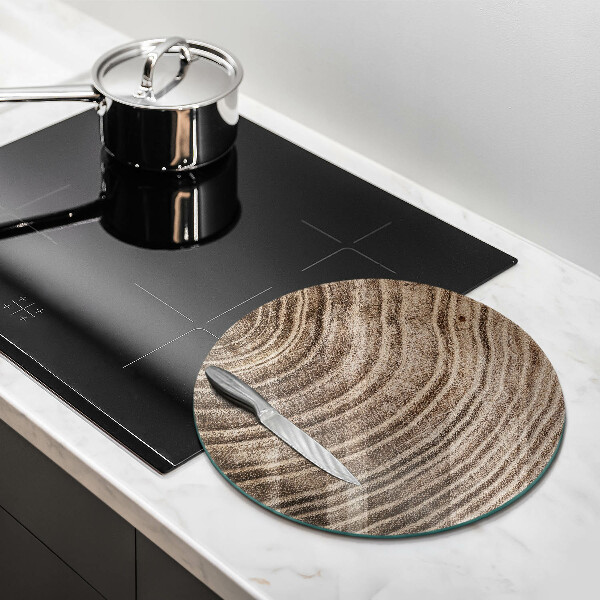 Glas Ceranfeldabdeckung Spritzschutz Holzringe