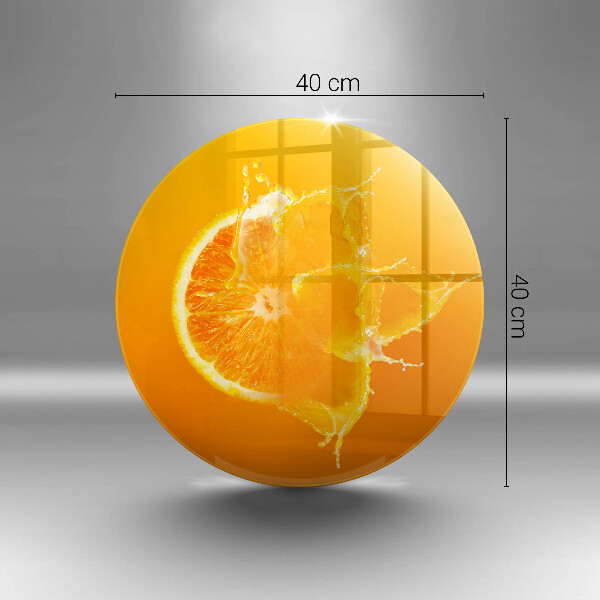 Glas Ceranfeldabdeckung Spritzschutz Saftige Orangenfrucht