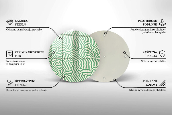 Glas Herdabdeckplatte Abstrakte Linien