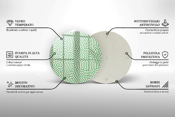 Glas Herdabdeckplatte Abstrakte Linien