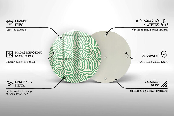 Glas Herdabdeckplatte Abstrakte Linien