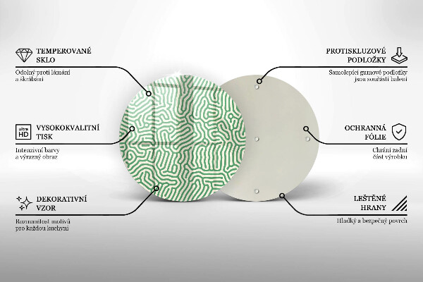 Glas Herdabdeckplatte Abstrakte Linien