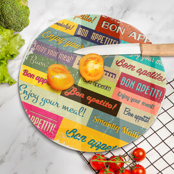 Glas Ceranfeldabdeckung Untertitel Guten Appetit Sprachen