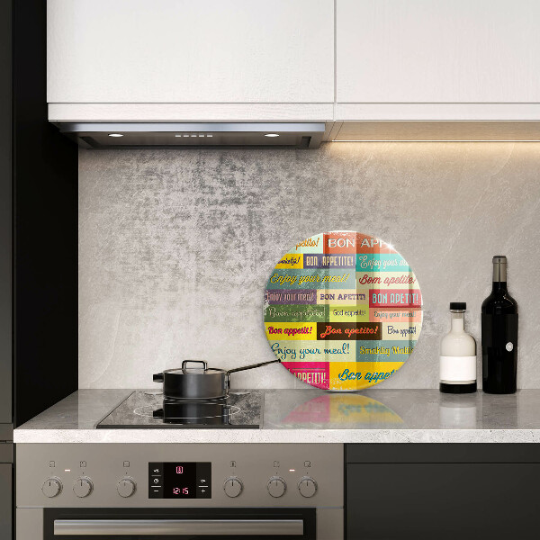 Glas Ceranfeldabdeckung Untertitel Guten Appetit Sprachen