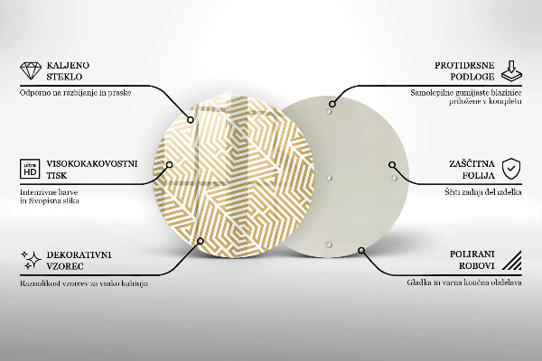 Glas Herdabdeckplatte Geometrische Linien