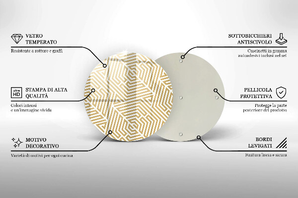 Glas Herdabdeckplatte Geometrische Linien