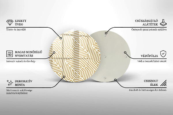 Glas Herdabdeckplatte Geometrische Linien