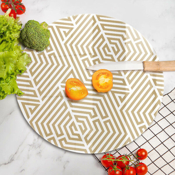 Glas Herdabdeckplatte Geometrische Linien