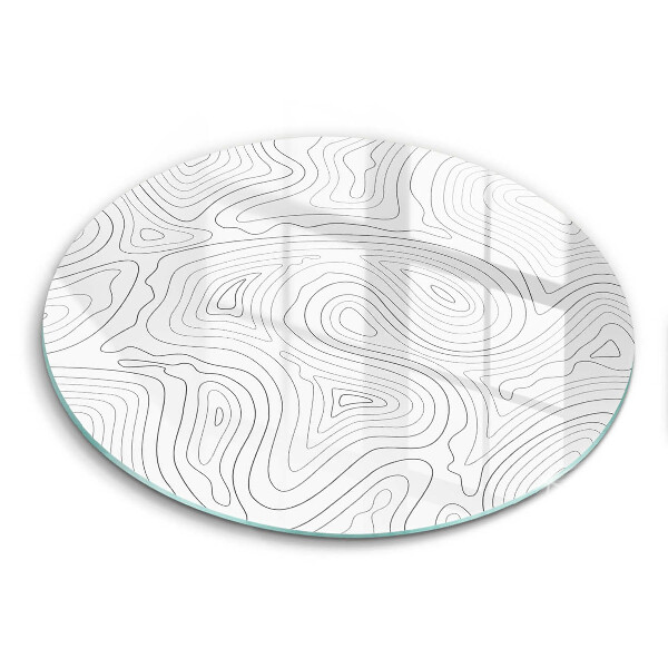 Glas Herdabdeckplatte Abstrakte Formen