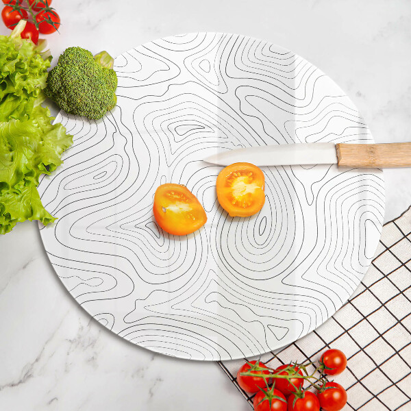 Glas Herdabdeckplatte Abstrakte Formen