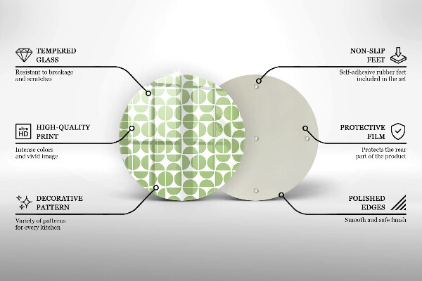 Glas Herdabdeckplatte Muster aus Boho-Formen