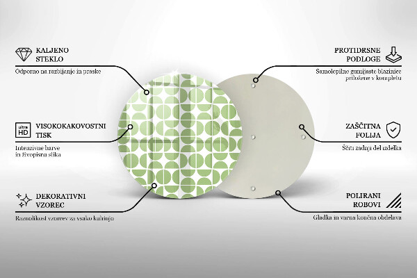 Glas Herdabdeckplatte Muster aus Boho-Formen