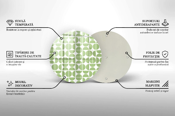 Glas Herdabdeckplatte Muster aus Boho-Formen