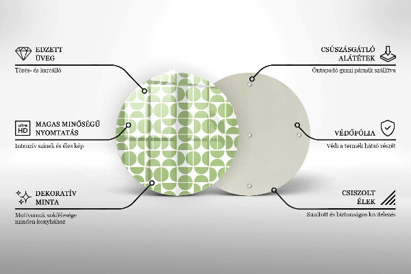 Glas Herdabdeckplatte Muster aus Boho-Formen