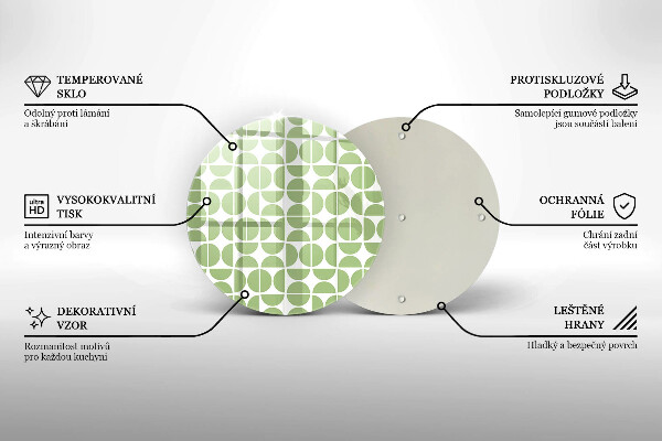 Glas Herdabdeckplatte Muster aus Boho-Formen