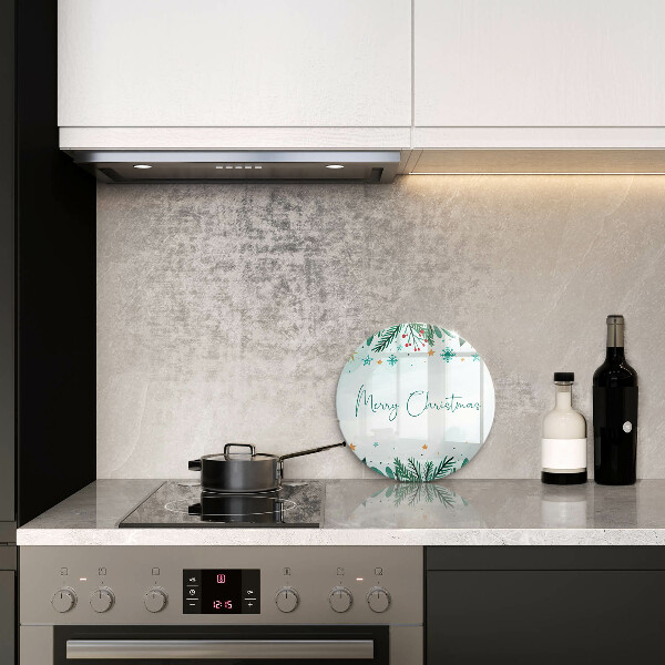 Glas Herdabdeckplatte Merry Christmas