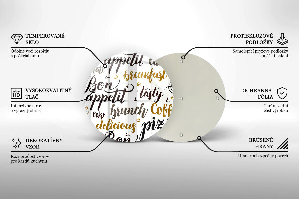 Glas Ceranfeldabdeckung Spritzschutz Untertitel Bon appetit