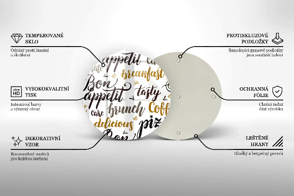 Glas Ceranfeldabdeckung Spritzschutz Untertitel Bon appetit