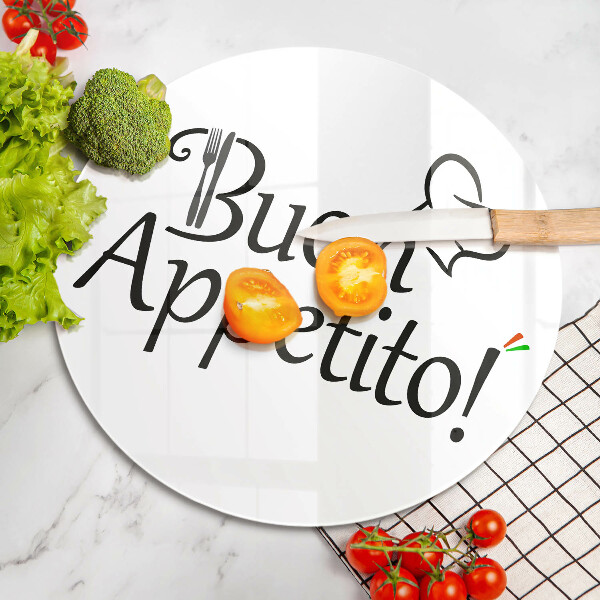 Glas Ceranfeldabdeckung Spritzschutz Buon Appetito!