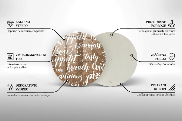 Glas Ceranfeldabdeckung Spritzschutz Untertitel Bon appetit