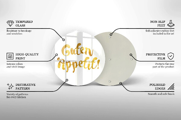 Glas Ceranfeldabdeckung Spritzschutz Guten Appetit!