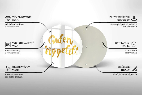 Glas Ceranfeldabdeckung Spritzschutz Guten Appetit!